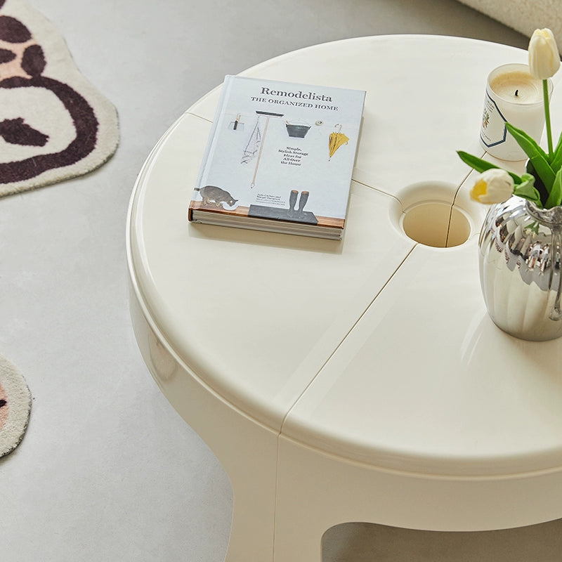 Spleißkombination Couchtisch kleine Wohnung Beistelltisch einfacher Multifunktions-Kleintisch Schlafzimmer auf dem Boden sitzend Creme Wind 