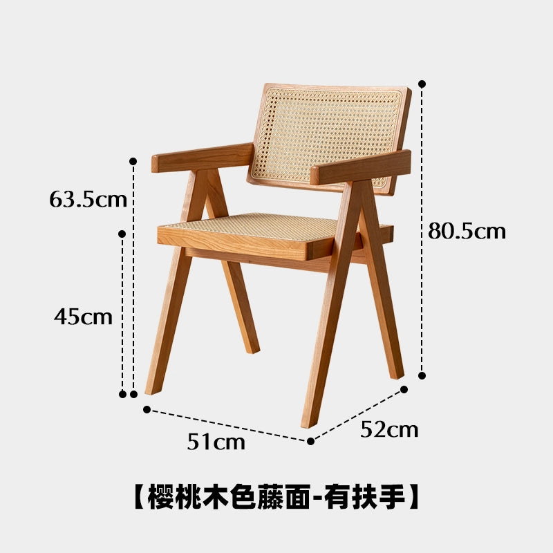 Chandigarh Stuhl Massivholz Rattan Esszimmerstuhl Mittelalter Designerstuhl Wabi Sabi Wind Retro Stuhl B &amp; B 