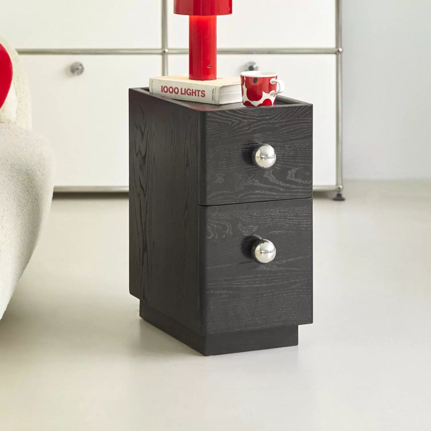 Retro Massivholz Nachttisch Nordic Modern Home Schlafzimmer Lagerschrank Creme Wind Nachttisch Schmaler Schrank 