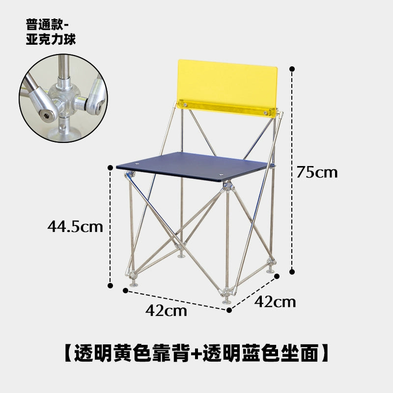 Acrylic Dining Chair Minimalist Transparent Leisure Chair Original Designer Chair Home Creative Ins Style