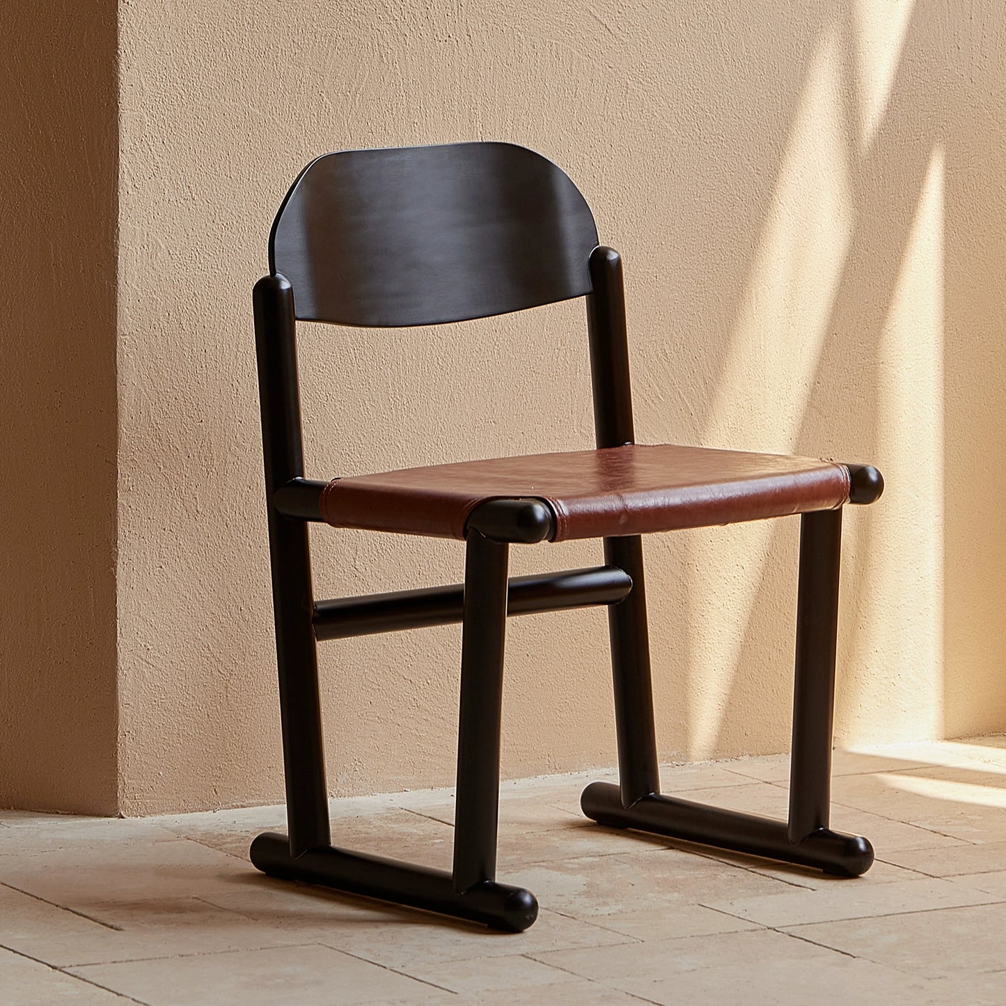 Designer Massivholz Esszimmerstuhl Retro Home Casual Rückenlehne Buchtischstuhl Lederstuhl Nordic Light Luxury 