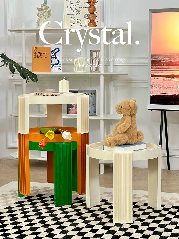 Mittelalterlicher kreativer Couchtisch aus Kunststoff, Ins-Kombinations-Couchtisch, für den Haushalt, Wohnzimmer, niedriger Tisch, Sofa, Beistelltisch 