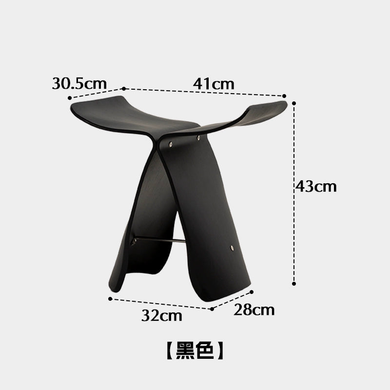 Schmetterlingshocker mittelalterlicher Designer niedriger Hocker kreativer Schuhwechselhocker dänischer künstlerischer Ankleidehocker 