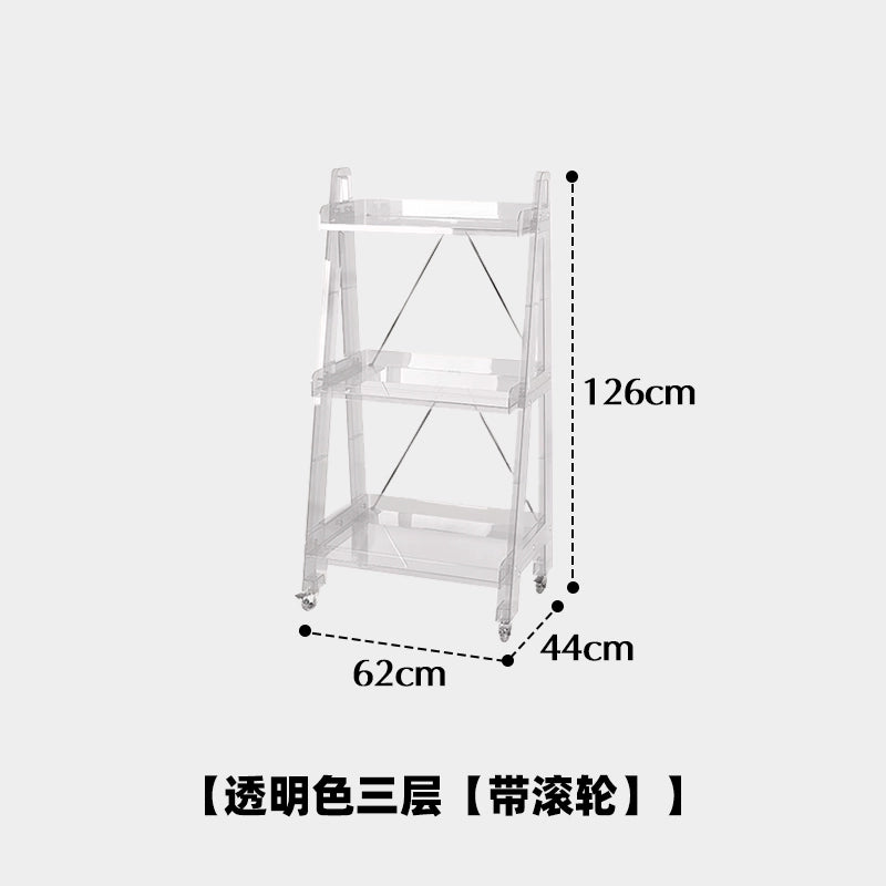 Mehrschichtiger Aufbewahrungsrand, Eckablage, herausnehmbarer Aufbewahrungskorb, nordischer Stil, Ins Popularins, transparenter Trolley 