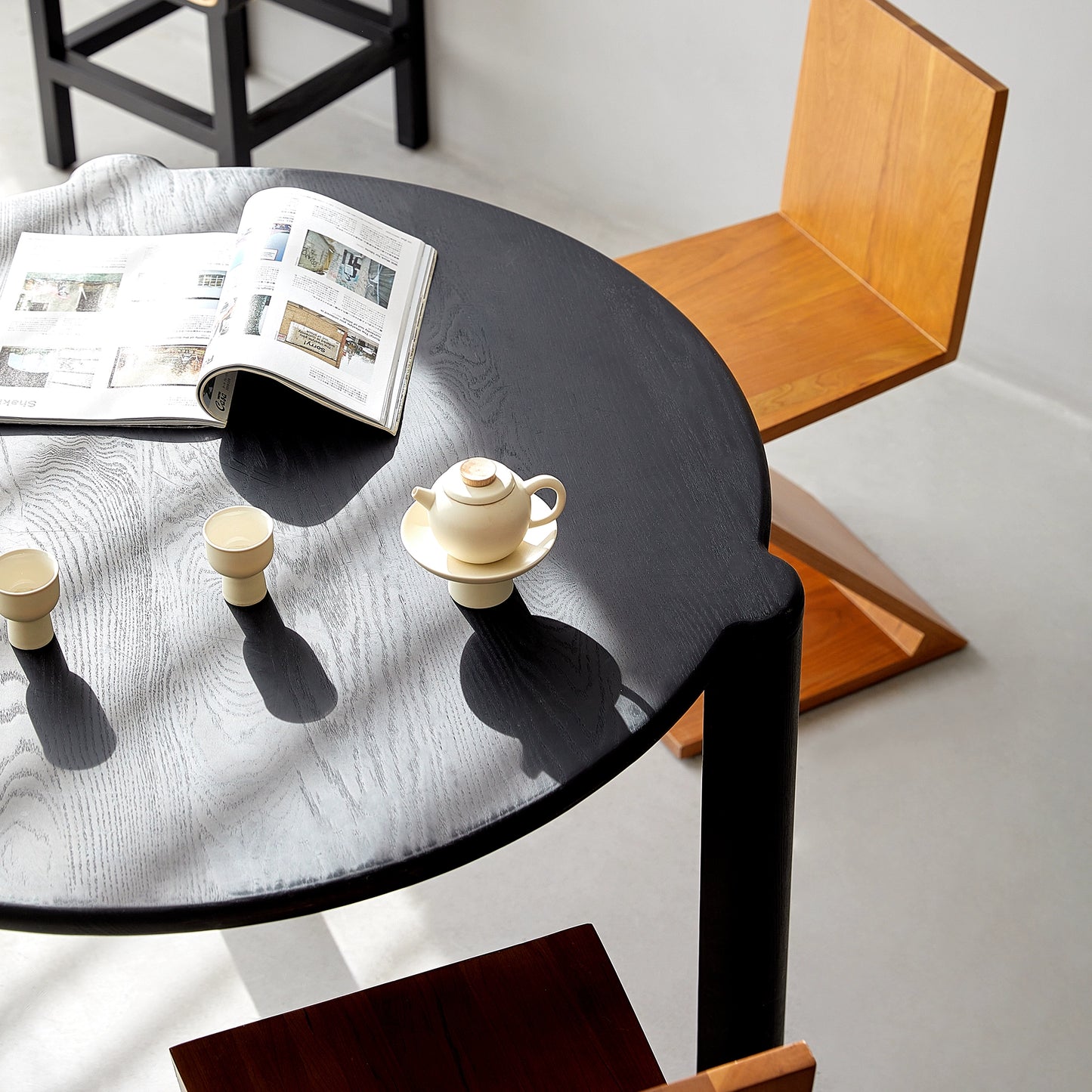 Mittelalterlichen massivholz esstisch haushalt wabi wind tisch Internet prominente ins kleine wohnung runden tisch minimalistischen 