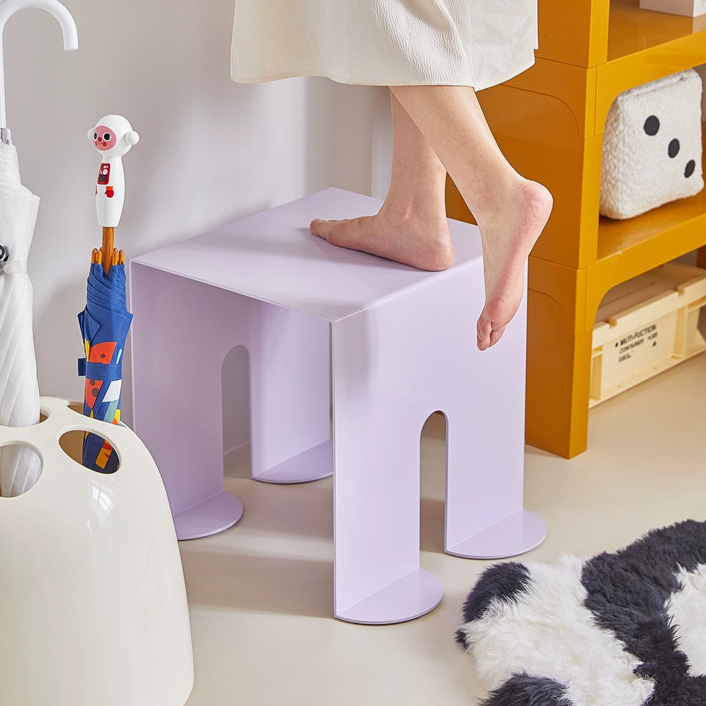 Dopamin-Schuhwechselhocker, kreativer Schmiedeeisen-Internet-Promi-Schuhhocker, kleiner Hocker, Home-Designer, niedriger Hocker, robust und langlebig 