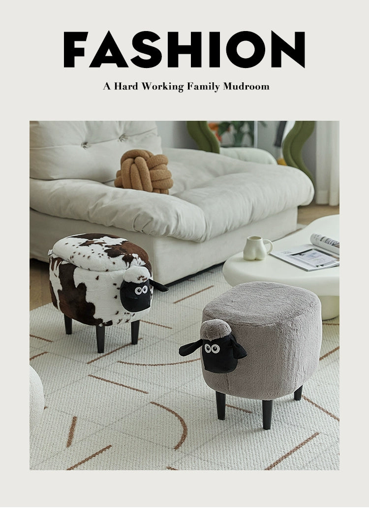 Lamb Sean Niedriger Hocker Kann Verstaut Werden Bank Haushalt Kinder Schuhwechsel Tierhocker Kreativer Kleiner Stuhl 