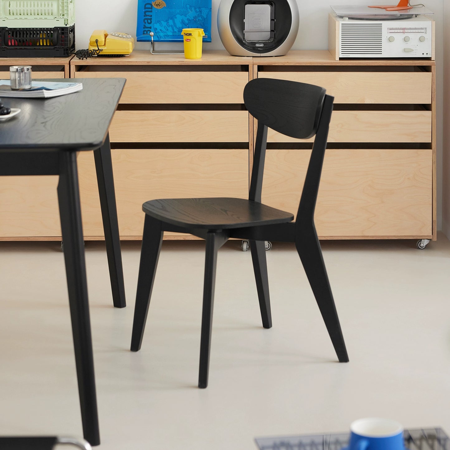 Esszimmerstuhl aus massivem Holz, mittelalterlich, minimalistisch, Ins, Log-Stil, Schreibtischstuhl, Wohnzimmer, Zuhause, Wabi Sabi, Rückenlehnenhocker 