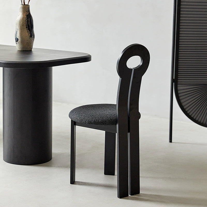 Designer Esszimmerstuhl Massivholz Mittelalter Hocker Rückenlehne Ins Kreativer Schlüsselstuhl Wabi Sabi Wind Tisch und Stuhl 