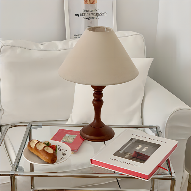 Mittelalterliche Massivholz-Tischlampe Wabi-Sandy Wind Chinesische Retro-Atmosphärenlampe Dekoration Schlafzimmer Neue Nachttischlampe 