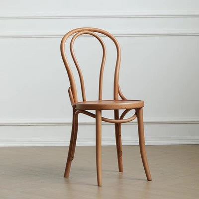 Sonnet Stuhl Nr. 18 Nordic Massivholz Rattan Esszimmerstuhl Home Retro Homestay Cafe Rückenlehne Stuhl 