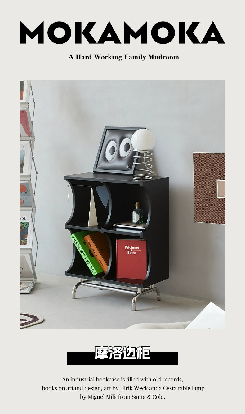 Mittelalterlicher Beistelltisch Minimalistischer moderner Nachttisch Massivholzregal Aufbewahrungsbücherregal Kreativer Esszimmer-Beistelltisch 