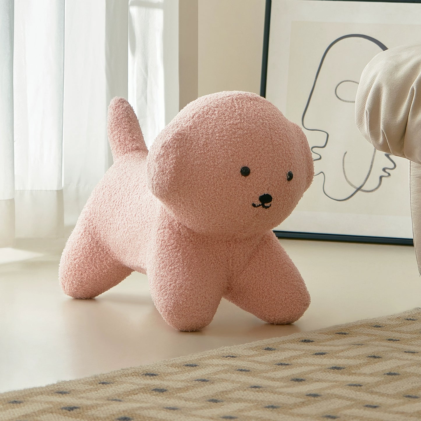 Welpenhocker Haushalt Kinder Niedriger Hocker Niedlich Kreative Ins Beliebte Wohnzimmer Tür Schuhhocker Lammwolle 