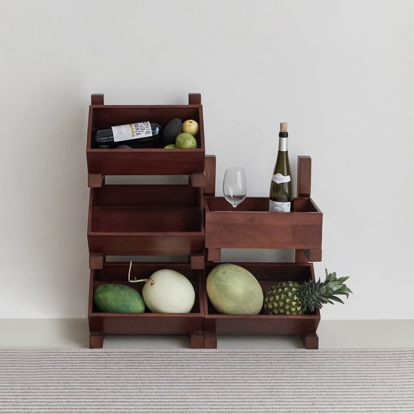 Lebensmittel-Kippeimerschrank Massivholz Schlafzimmer Wandschrank Obst- und Gemüseaufbewahrungsschrank Mehrschichtiger Retro-Schließfach 