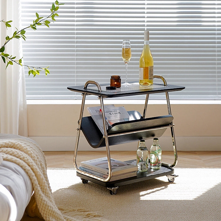 Massivholzwagen Kleine Seite Paar Nordic Kreative Bewegliche Kleine Kaffee Tisch Mittelalterlichen Ins Wind Sofa Ecke Paar 