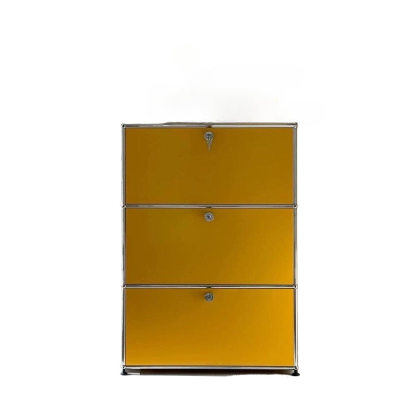 Medieval Light Luxury Dining Side Cabinet Usmah Metallmodulschrank Edelstahl-Eimerschrank Haushalt Wohnzimmer Bücherregal TV-Schrank 