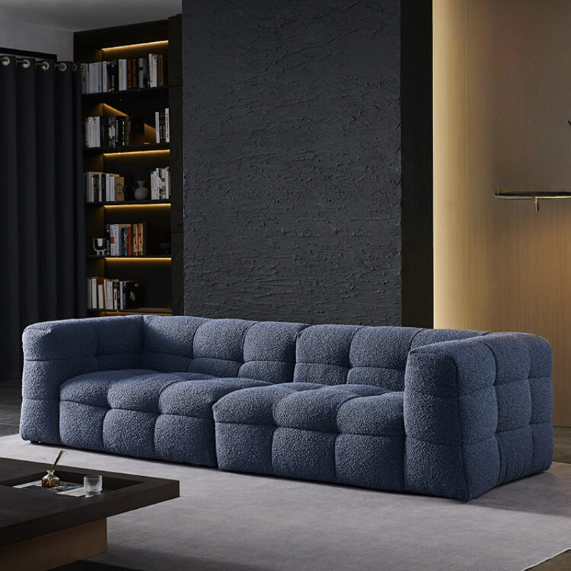 French Retro Cream Style BOBA Sofa Lamb Wool Internet Celebrity Surprise Dead Fabric Small Apartment Living Room Straight Row Marshmallow