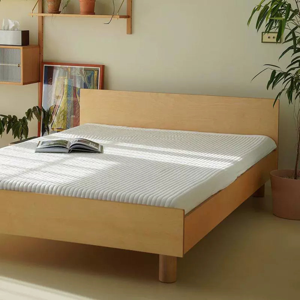 Ocean Board Bettbrett, Massivholz, Designer 1,5 m Einzelbettrahmen, Japanisches minimalistisches 1,8 m Doppelbettkopfteil 