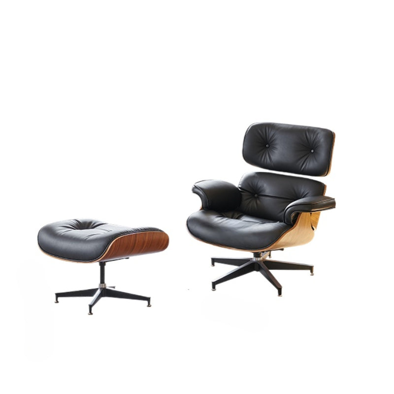 Home Eames Recliner Eames Designer Single Sofa Leather Casual Light Luxury Tiger Chair Swivel Chair