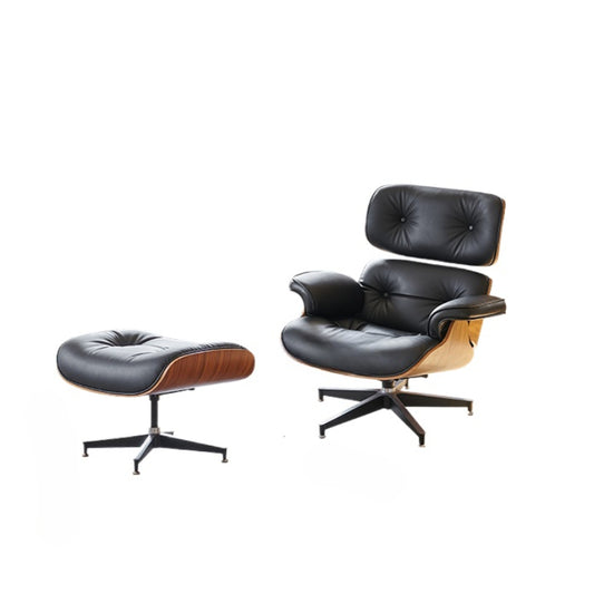 Home Eames Recliner Eames Designer Single Sofa Leather Casual Light Luxury Tiger Chair Swivel Chair