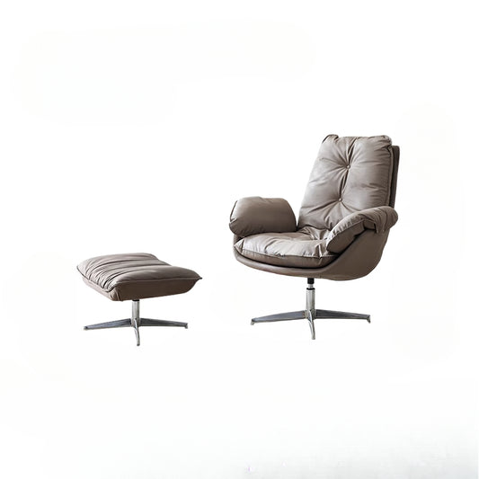 Home Leather Single Sofa Light Luxury Leisure Chair Ins Popular Swivel Chair Living Room Bedroom Lazy Sofa Single Chair