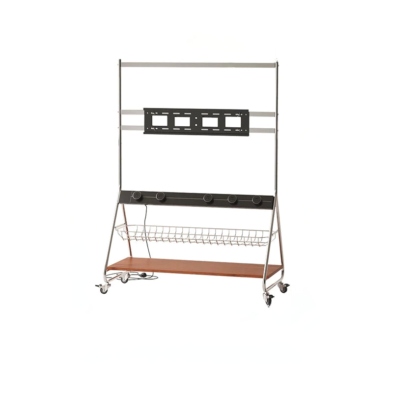 Retro-Designer-TV-Ständer, abnehmbarer nordischer Boden-TV-Ständer, kleine Wohnung mit Strom 