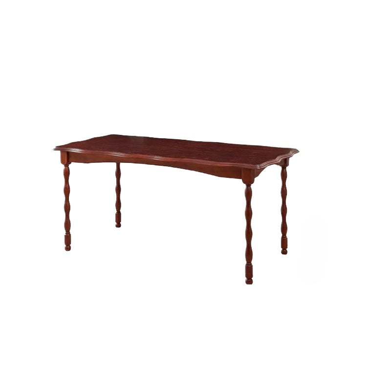 Vollmassivholz Esstisch Französisch Retro Blütenblatt Tisch kleine Wohnung Haushalt rechteckigen Tisch Wabi Sandwind 