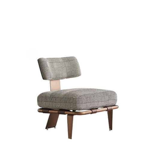 Modern Simple Single Sofa Internet Celebrity Designer Small Apartment Home Balcony Fabric Leisure Chair Saddle Leather Single Chair