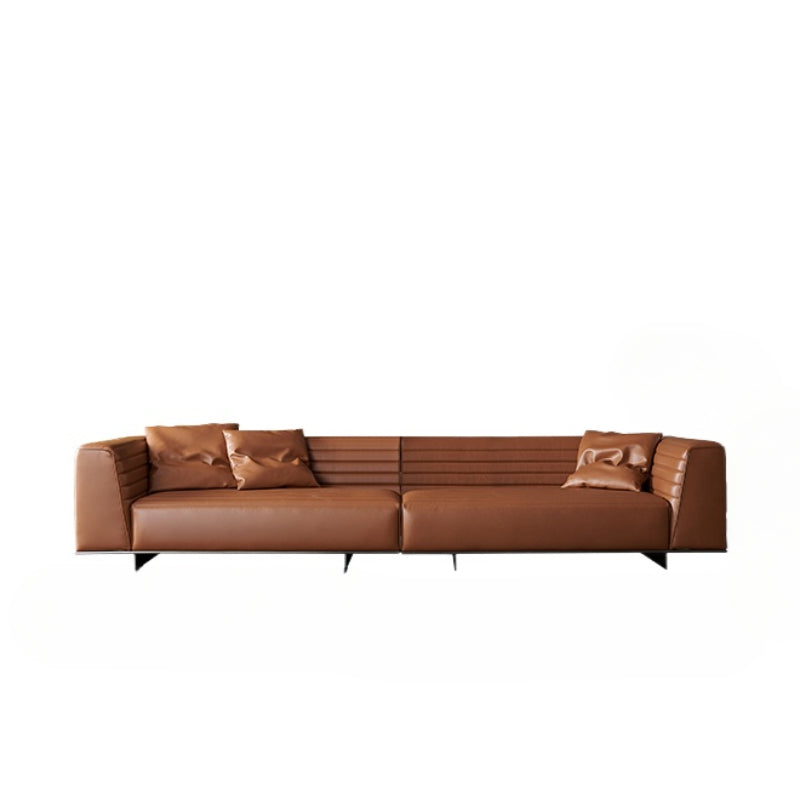 Italian Minimalist Designer Suspended Fabric Leather Villa Large Flat-floor Apartment ROGER Roger Sofa 2022