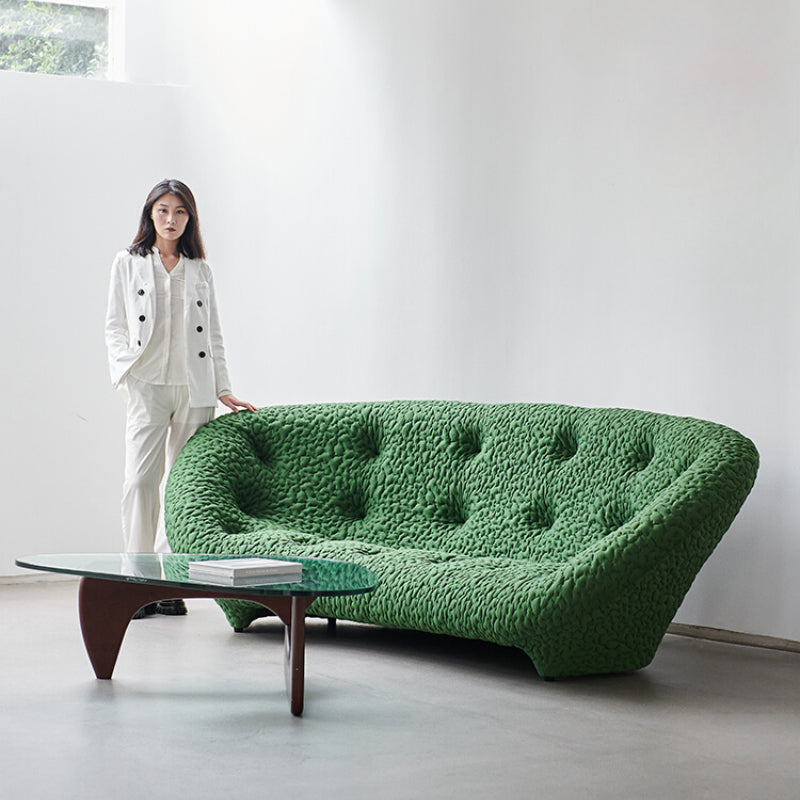 Ploum Designer Creative Nordic Simplicity Chen Xiaochun with The Same Fabric Curved Shell Sofa