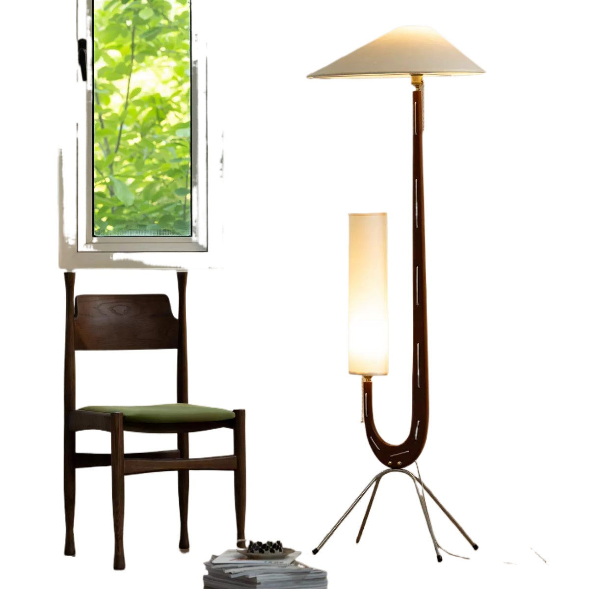 Mittelalterliche Massivholz-Stehlampe Wabi Sandy Wind Japanische dekorative Lampe Wohnzimmer Designer Künstlerische Atmosphäre Lampe 