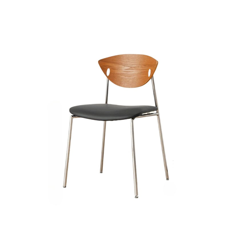 Vogelstuhl Nordischer mittelalterlicher Esszimmerstuhl einfacher Café-Stuhl aus Massivholz mit Rückenlehne kleiner Schreibtischstuhl für Wohnungen 