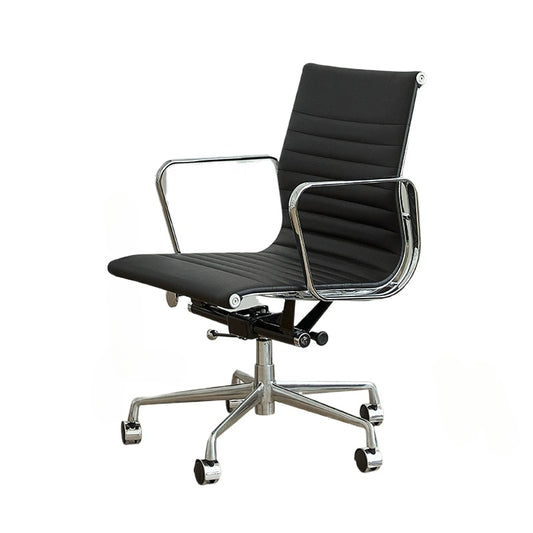 Eames Stuhl Büro Computer Stuhl Rückenlehne Ergonomischer Stuhl Sedentary Comfort Drehstuhl Schwarz und Weiß 