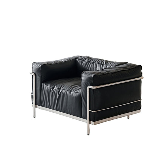 Italian Minimalist LC3 Sofa Corbusier Medieval Bauhaus Stainless Steel Down Single Sofa
