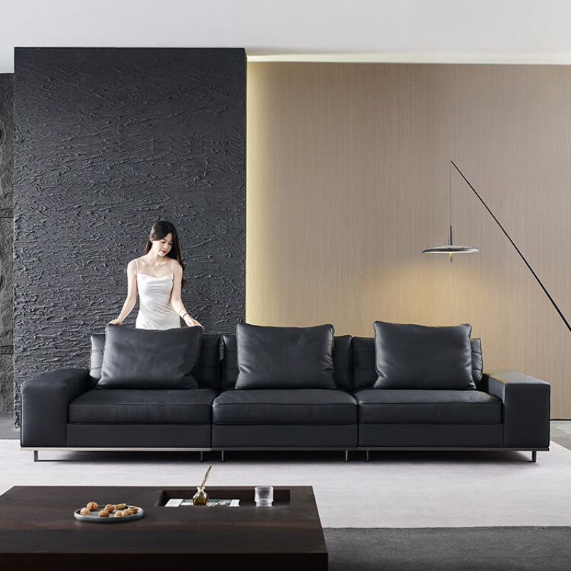 Italian Light Luxury Leather Large Flat-floor Villa Designer Module Combination Filic Lawrence Lawrence Sofa