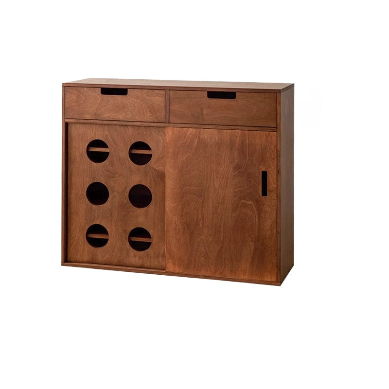 Mittelalterlicher Lagerschrank aus Massivholz in Ozeanbrett-Weinschrank, Eingangs-Schuhschrank, Mehrschichtbrett, Esszimmer-Seitenschrank 