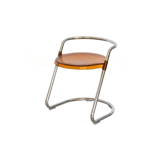 Mittelalterlicher Ankleidehocker, leichter Luxus-Esszimmerstuhl aus Schmiedeeisen im High-End-Stil aus Acryl, mittelalterlicher Casual-Ins-Windstuhl 