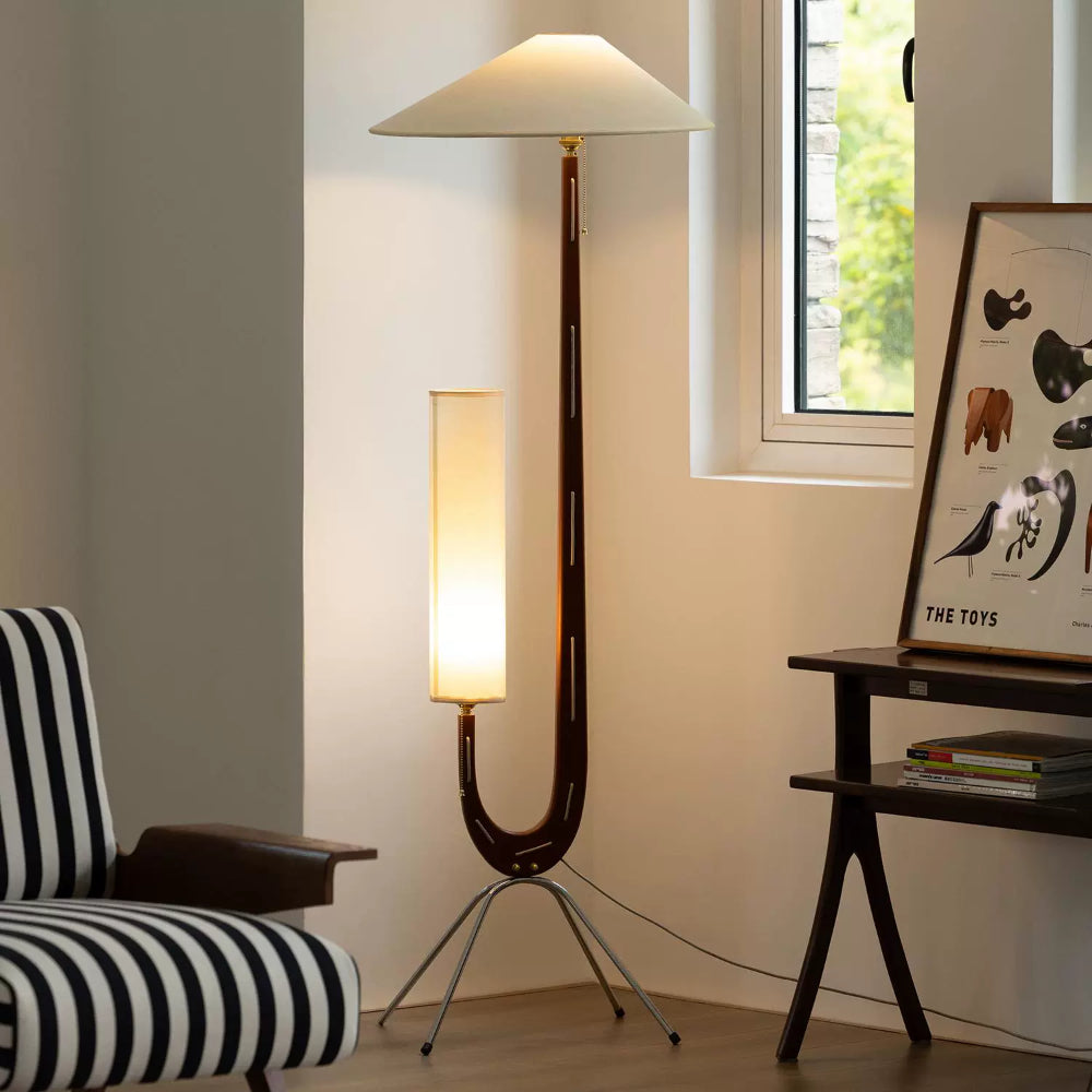 Mittelalterliche Massivholz-Stehlampe Wabi Sandy Wind Japanische dekorative Lampe Wohnzimmer Designer Künstlerische Atmosphäre Lampe 