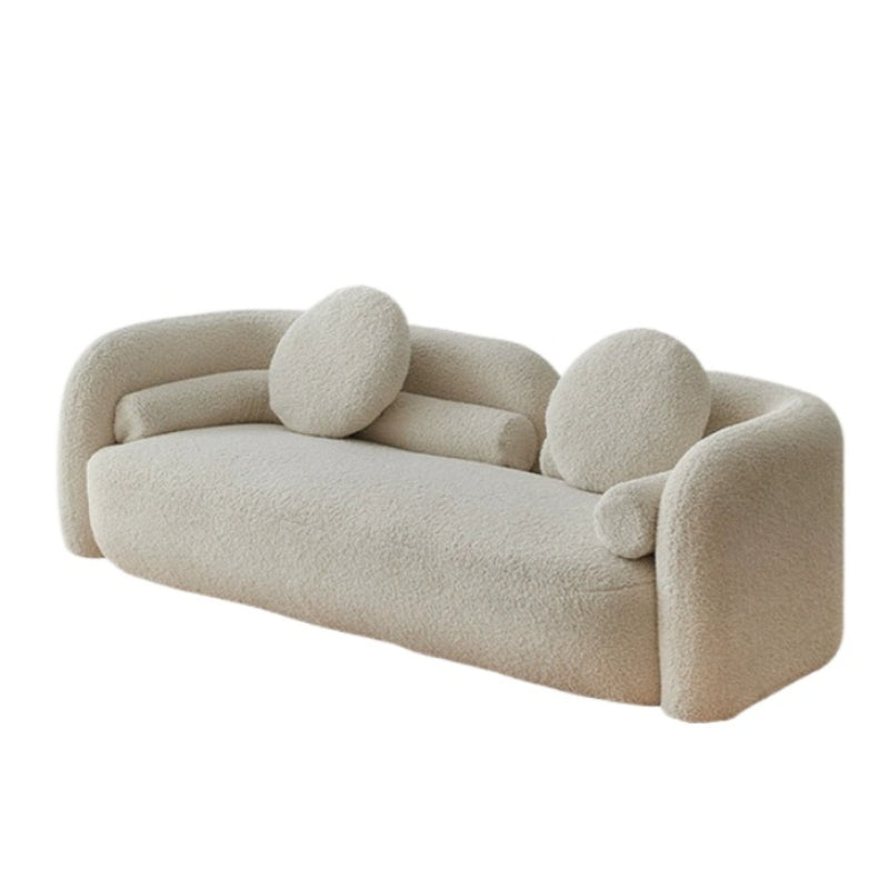 Lamm Fleece Sofa Wohnzimmer Creme Wind Stoff Sofa Kleine Einheit Einfache Ins PopularIns Wind Sofa 