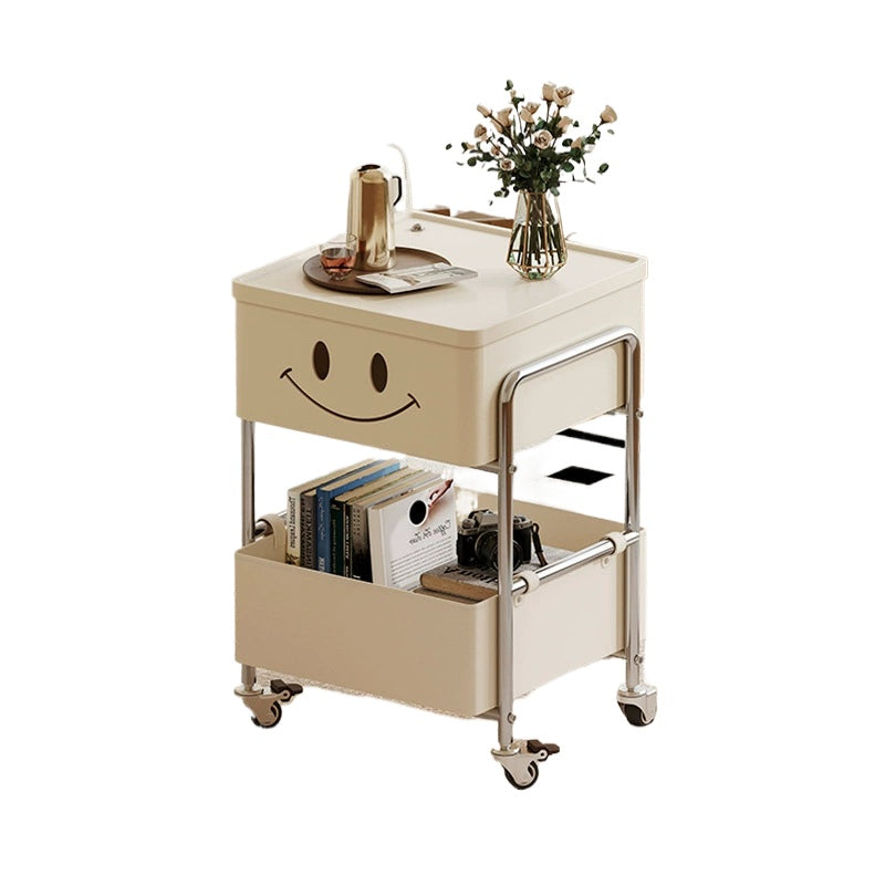 Mobiler Nachttisch, Kreativer Creme-Wind-Sofa-Beistelltisch, Paar Kleine Kinderschlafzimmer-Nachttische, Haushalt (Farbe : A)