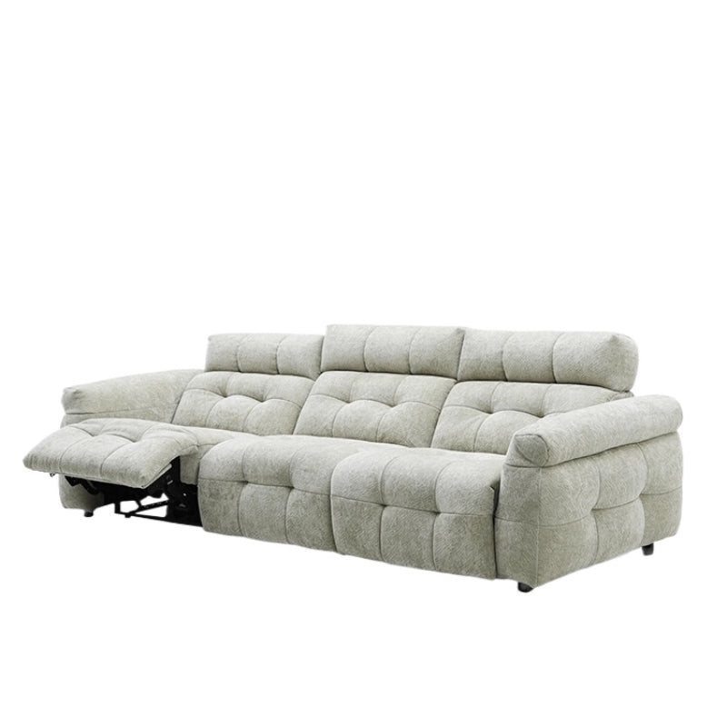 Marshmallow Electric Sofa Cream Wind Living Room Size Three-person High Backrest First Class Functional Sofa
