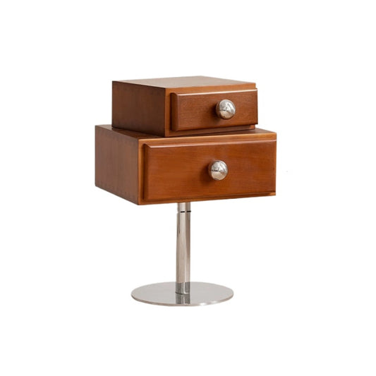 Mokamoa Mittelalterlicher Nachttisch aus Massivholz, Schlafzimmer, Heimaufbewahrung, Seitenschrank, kreativer, hochwertiger nordischer kleiner Schrank 