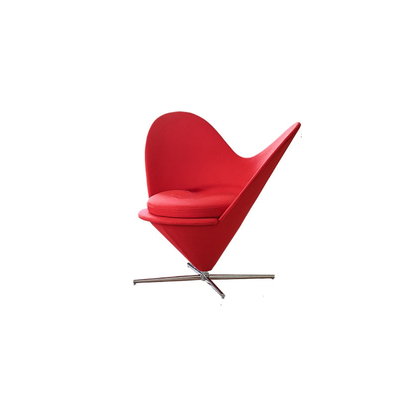 Designer Heart Chair Minimalist Ins Popular Art Love Chair Living Room Bedroom Rotating Single Leisure Chair Creative Single Chair