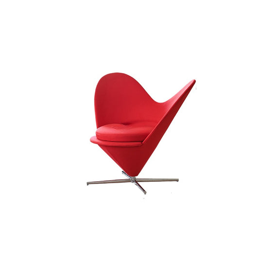 Designer Heart Chair Minimalist Ins Popular Art Love Chair Living Room Bedroom Rotating Single Leisure Chair Creative Single Chair
