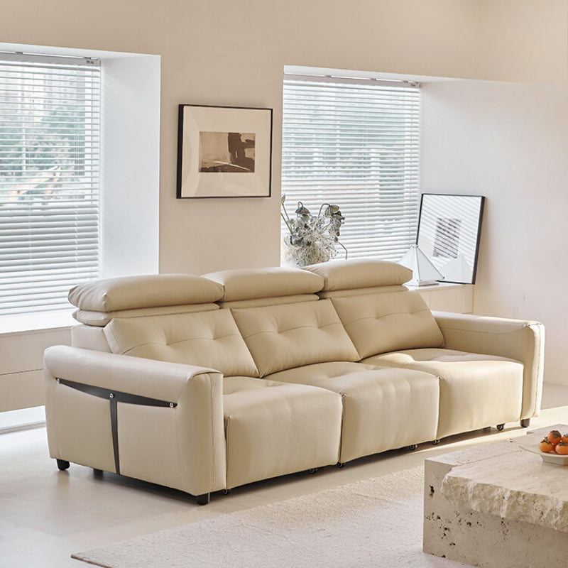 Italian Minimalist Electric Sofa Small Apartment Living Room Adjustable Function Sofa Bed High-end Zero Wall Straight Sofa