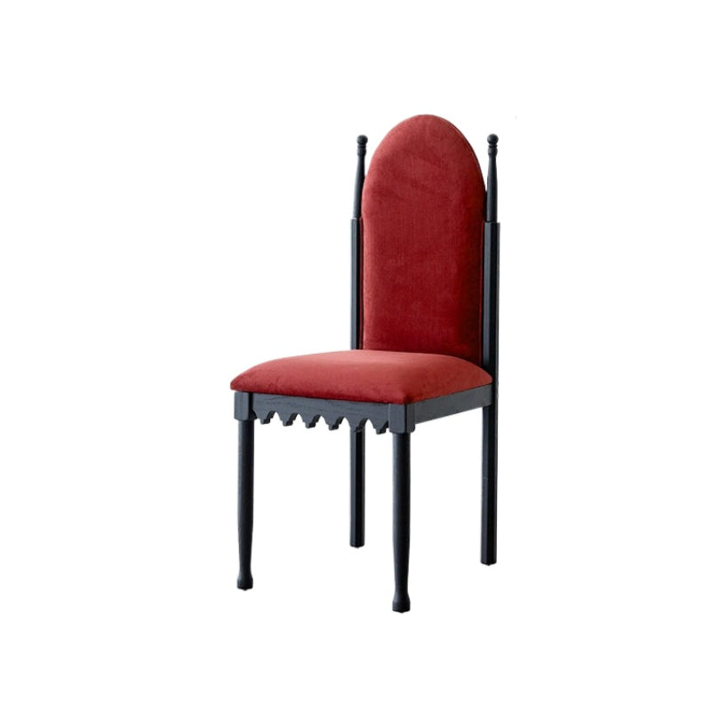 Mittelalterlicher Esszimmerstuhl, leichter Luxus-High-End-Designerstuhl aus Massivholz, französischer Retro-Café-Stuhl 