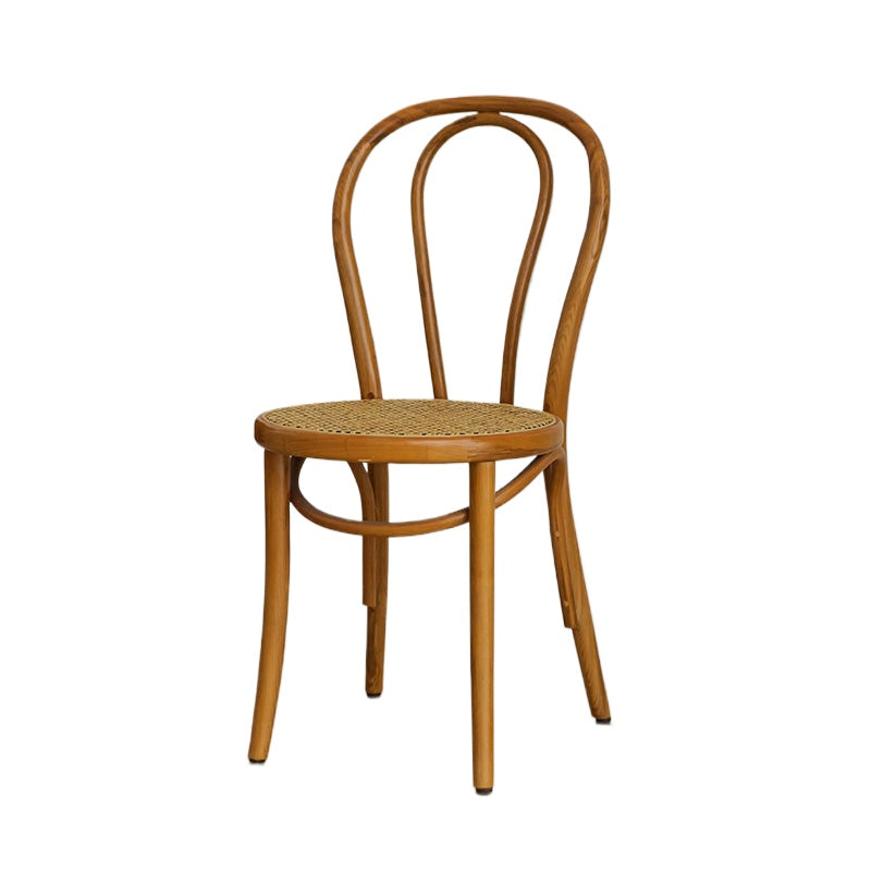 Sonnet Stuhl Nr. 18 Nordic Massivholz Rattan Esszimmerstuhl Home Retro Homestay Cafe Rückenlehne Stuhl 