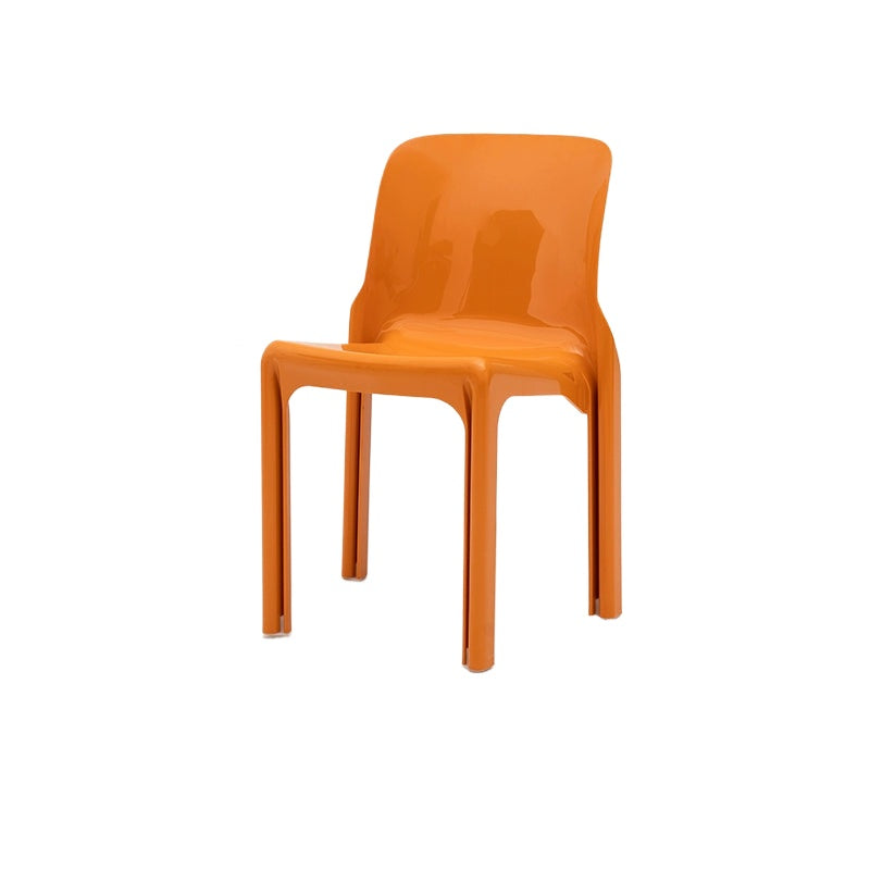 Mittelalterlicher Stuhl aus Kunststoff mit Rückenlehne, stapelbarer Hocker, Ins Popularins, Esszimmerstuhl, einfacher Stuhl für das Arbeitszimmer zu Hause 